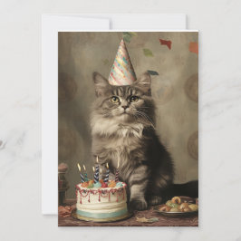 誕生日猫 招待状