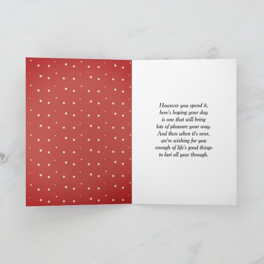 誕生日猫(眼鏡・赤本) カード (内部)