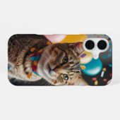 誕生日猫 iPhone 16ケース (裏面横)