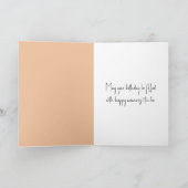 誕生日玉付きビーチ カード (内部)