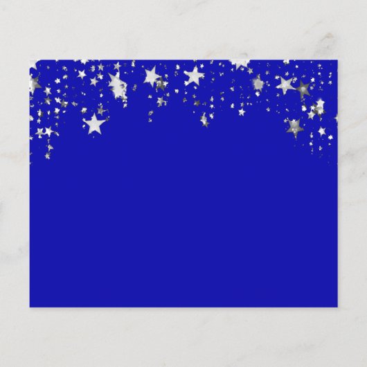 誕生日王室のの青い写真の予算日付を保存 チラシ (裏面)