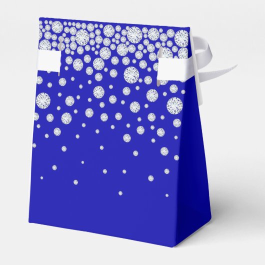 誕生日王室のブルーの白の名前 フェイバーボックス (裏面サイド)