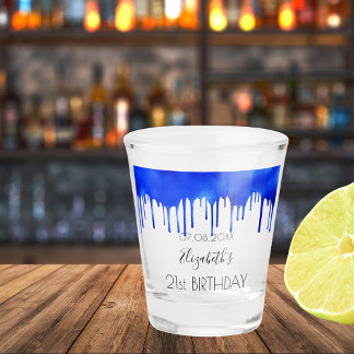 誕生日王室のブルードライブ名 ショットグラス