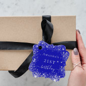 誕生日王室のブルー感謝していシルバー フェイバータグ