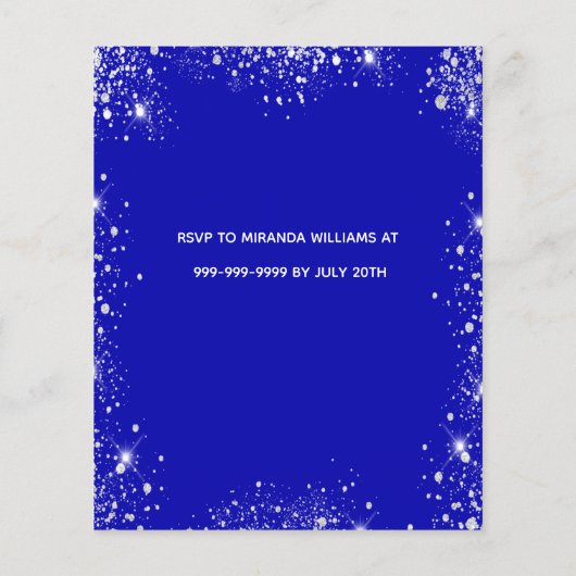 誕生日王室のブルー銀招待 (裏面)