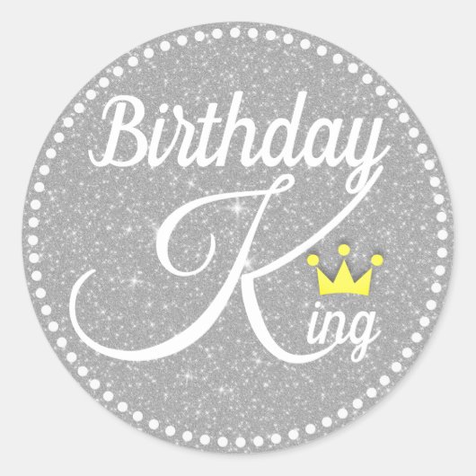 誕生日王 ラウンドシール (正面)