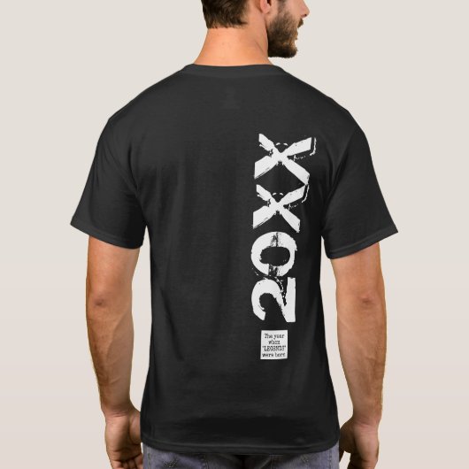 誕生日生まれ任意の年伝説ヴィンテージおもしろい Tシャツ (裏面)