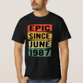 誕生日生まれ1987年6月 Tシャツ (正面)