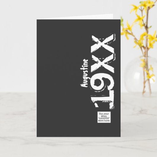 誕生日生まれAny Year Legendsヴィンテージ動揺して  カード (黄色い花)