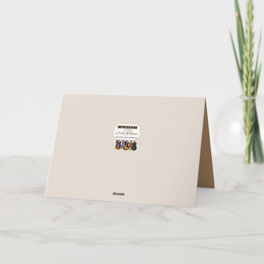 誕生日甥のギターの詰カラフルめ合わせ カード (裏面)