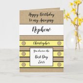 誕生日甥最高のの日は黄色い素朴な カード (黄色い花)