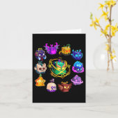 誕生日用のミサク目のブロックスフルーツ カード (黄色い花)