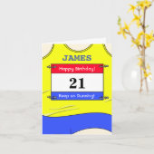 誕生日用のランナーカード カード (黄色い花)