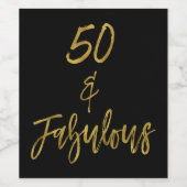 誕生日用の50品と素晴らしいワインラベル ワインラベル (シングルラベル)