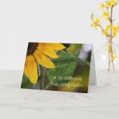 誕生日用カースペインのド カード (黄色い花)