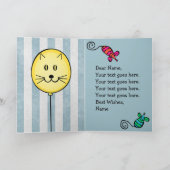 誕生日用グリーティングカード猫好き カード (内部)