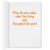 誕生日用ケーキと花付き姉妹用カード (内側 (右))