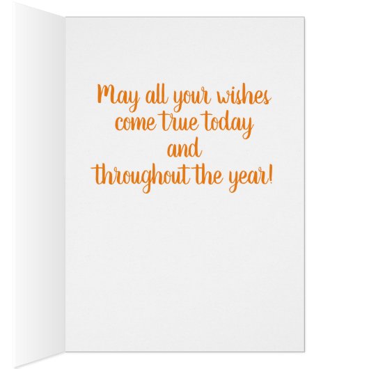 誕生日用ケーキと花付き姉妹用カード (内側 (右))