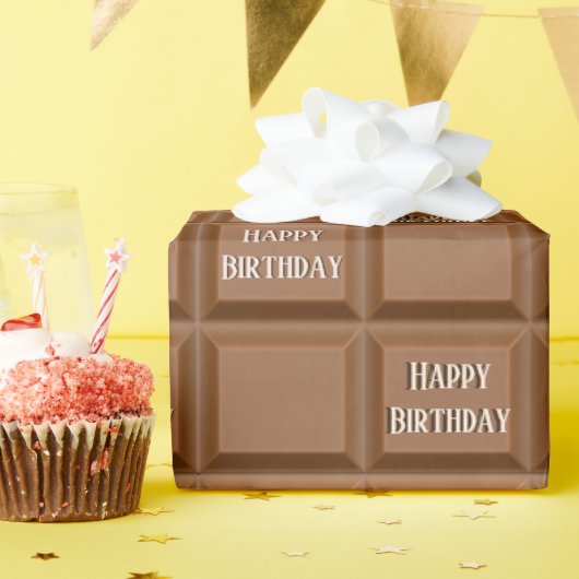 誕生日用チョコレートキャンディバー ラッピングペーパー (誕生日パーティー)