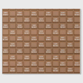 誕生日用チョコレートキャンディバー ラッピングペーパー (フラット)