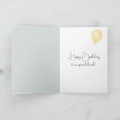 誕生日用デイジーの水彩犬 カード (内部)