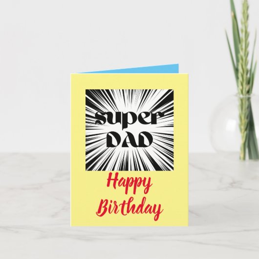 誕生日用パパカード、スーパーヒーローテーマ カード (正面)