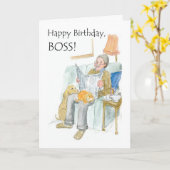 誕生日用ボス カード (黄色い花)