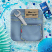 誕生日用ポケットのレンチ ペーパープレート (パーティー)