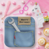 誕生日用ポケットのレンチ ペーパープレート (パーティー)