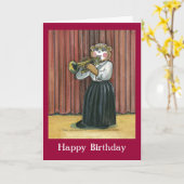 誕生日用ミュージシャン カード (黄色い花)