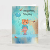 誕生日用子猫カード カード (正面)