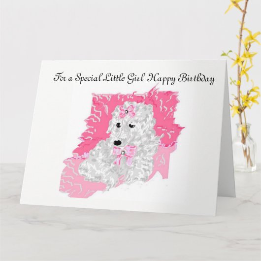 誕生日用小さな女の子カード カード (黄色い花)