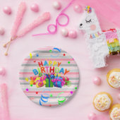 誕生日用紙皿, ハッピー バースデー 紙皿 (パーティー)