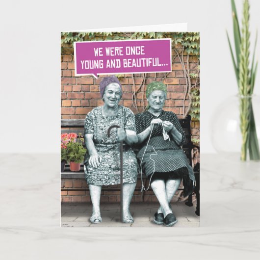 誕生日用1おもしろカード – 若くて美しい シーズンカード (正面)