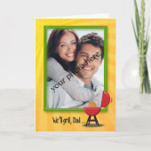 誕生日用BBQパパ カード (正面)