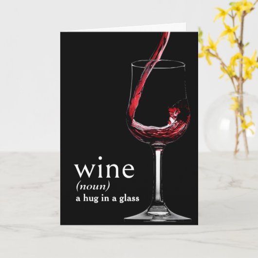 誕生日用WINEの定義 カード (黄色い花)