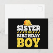 誕生日男の妹の建設的な誕生日 ポストカード (正面/裏面)
