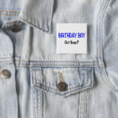 誕生日男の子によって得られるビール青 缶バッジ (インサイチュ)