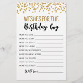 誕生日男の子の誕生日パーティーゲームへの願い (正面)