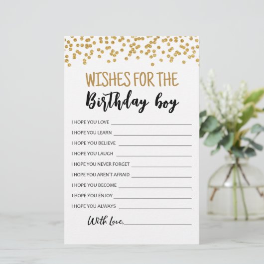 誕生日男の子の誕生日パーティーゲームへの願い (スタンド正面)