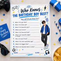 誕生日男の子クイズ