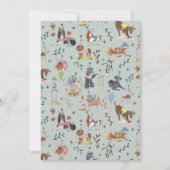 誕生日男の子ポーティかわいい子犬の招待状 招待状 (裏面)