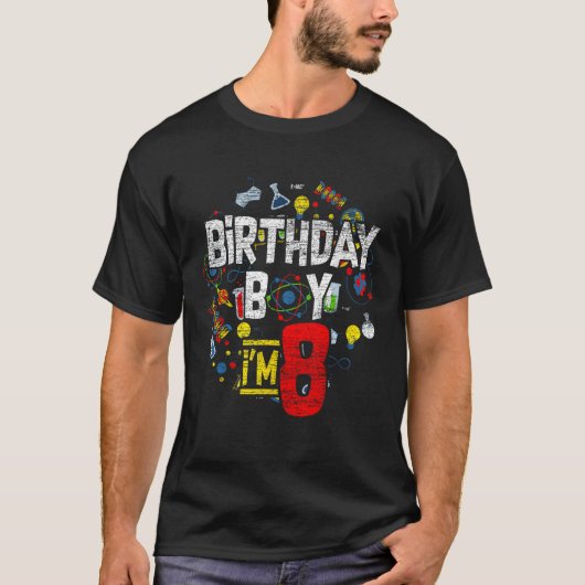 誕生日男の子I'm 8歳ギフト8誕生日 Tシャツ (正面)