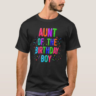 誕生日男気球マッチングファミリーの叔母 Tシャツ
