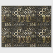 誕生日番号ワードクラウド100 C ID270 ラッピングペーパー (フラット)