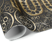 誕生日番号ワードクラウド100 C ID270 ラッピングペーパー (ロールコーナー)