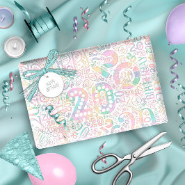 誕生日番号ワードクラウド20 A ID270 ラッピングペーパー