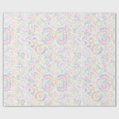 誕生日番号ワードクラウド30A ID270 ラッピングペーパー (フラット)