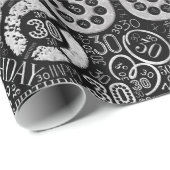 誕生日番号ワードクラウド30D ID270 ラッピングペーパー (ロールコーナー)