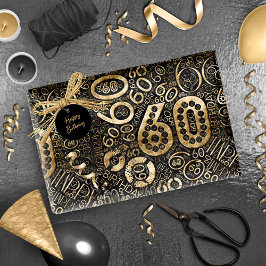 誕生日番号ワードクラウド60C ID270 ラッピングペーパー